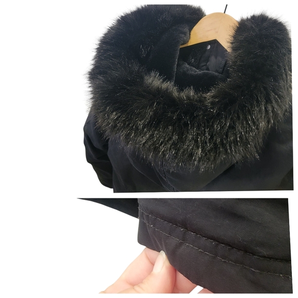 Aritzia Wilfred Mont Blanc Short Parka Goose Down Black Winter Jacket Women’s M - Picture 9 of 17